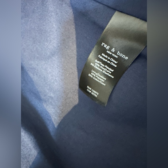 Rag & Bone Wool Blend Prairie Blue Charles Twill Blazer NWT SZ 4 - Picture 7 of 11